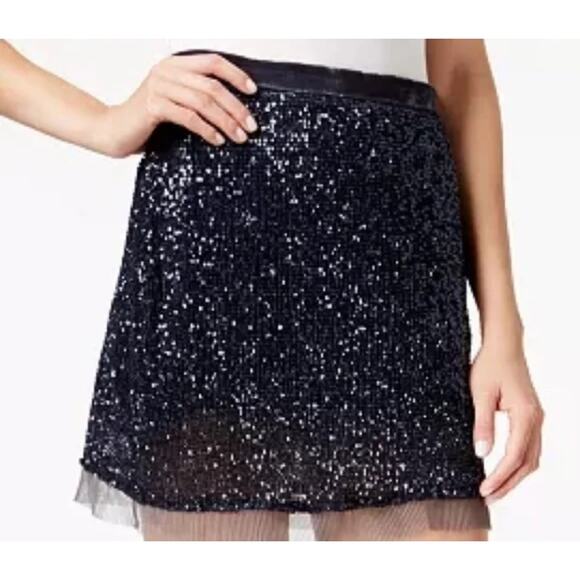 Free People Sequin Mesh Wild Child Mini Skirt Party Event Sparkle Disco Size 2 - Picture 1 of 9